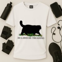 Oh Lawd He Treading Funny Cat Snake Performance Shirt
