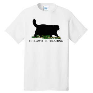 Oh Lawd He Treading Funny Cat Snake Tall T-Shirt