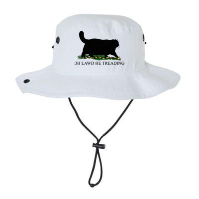 Oh Lawd He Treading Funny Cat Snake Bucket Hat