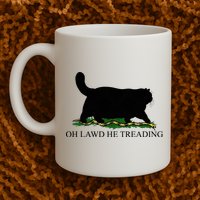 Oh Lawd He Treading Funny Cat Snake Mug