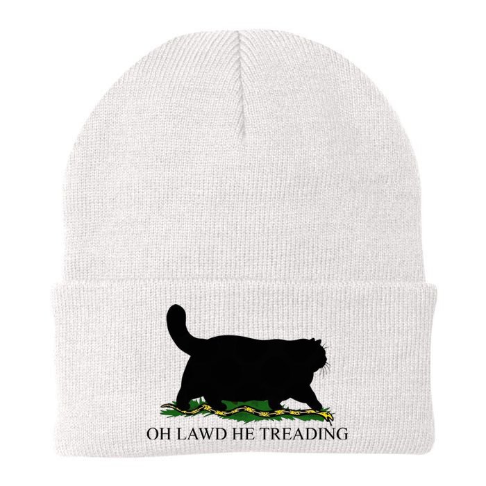 Oh Lawd He Treading Funny Cat Snake Knit Cap Winter Beanie