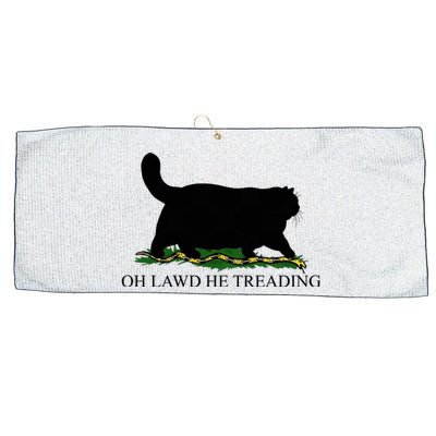 Oh Lawd He Treading Funny Cat Snake Large Microfiber Waffle Golf Towel