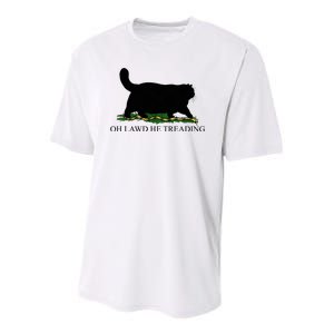 Oh Lawd He Treading Funny Cat Snake Youth Performance Sprint T-Shirt