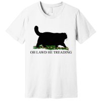 Oh Lawd He Treading Funny Cat Snake Premium T-Shirt