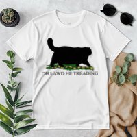 Oh Lawd He Treading Funny Cat Snake Premium T-Shirt