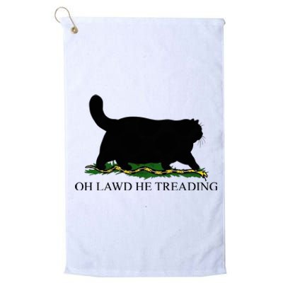 Oh Lawd He Treading Funny Cat Snake Platinum Collection Golf Towel