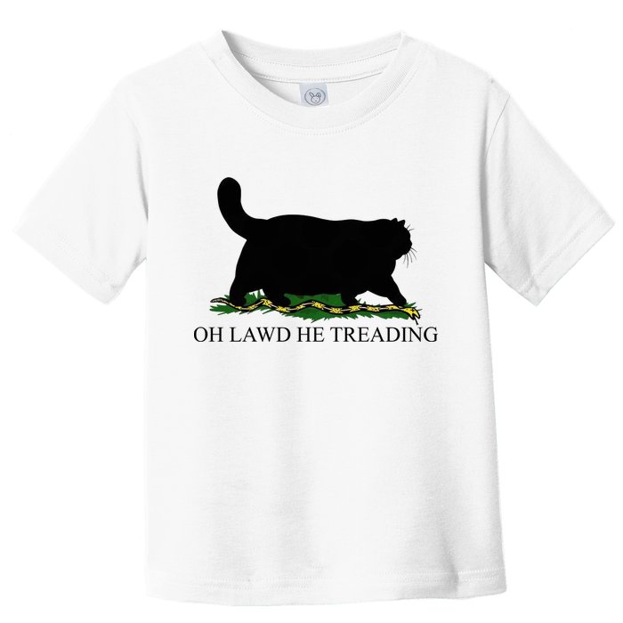 Oh Lawd He Treading Funny Cat Snake Toddler T-Shirt