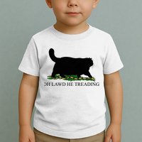 Oh Lawd He Treading Funny Cat Snake Toddler T-Shirt