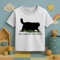 Oh Lawd He Treading Funny Cat Snake Toddler T-Shirt