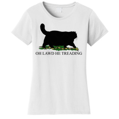 Oh Lawd He Treading Funny Cat Snake Women's T-Shirt