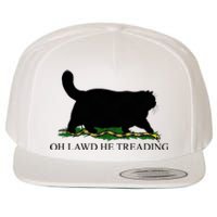 Oh Lawd He Treading Funny Cat Snake Wool Snapback Cap