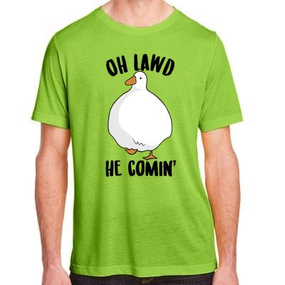 Oh Lawd He Comin Thicc Goose Meme Adult ChromaSoft Performance T-Shirt