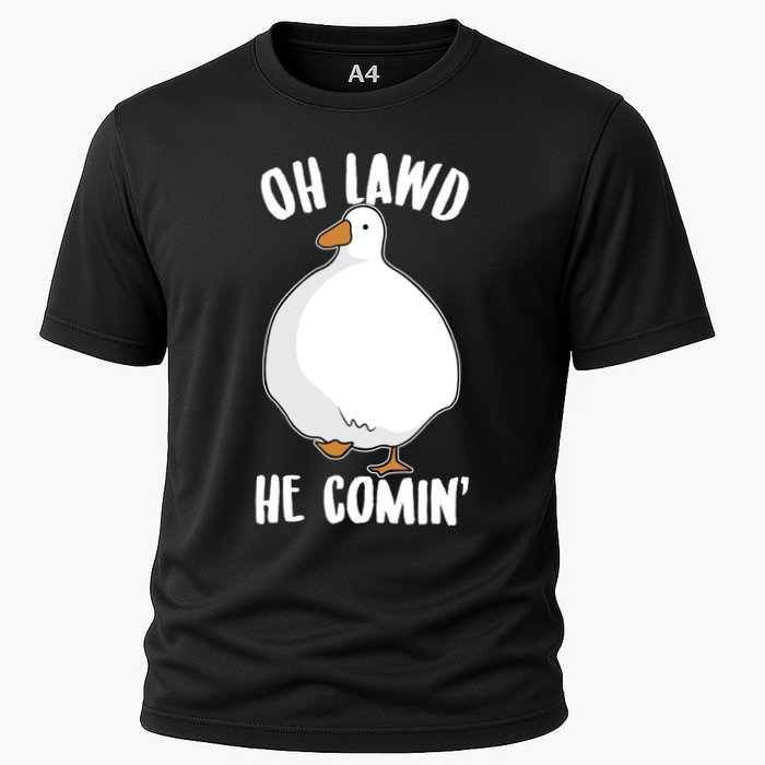 Oh Lawd He Comin Thicc Goose Meme Cooling Performance Crew T-Shirt