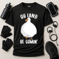 Oh Lawd He Comin Thicc Goose Meme Cooling Performance Crew T-Shirt