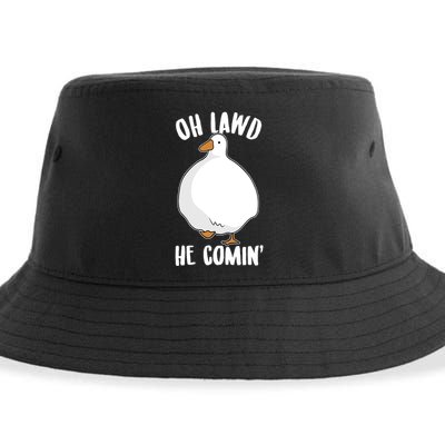 Oh Lawd He Comin Thicc Goose Meme Sustainable Bucket Hat