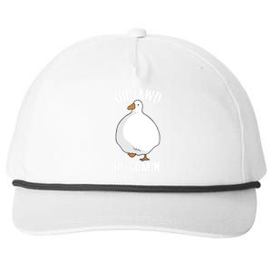 Oh Lawd He Comin Thicc Goose Meme Snapback Five-Panel Rope Hat