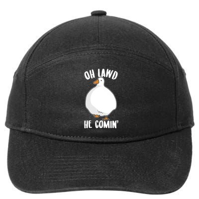 Oh Lawd He Comin Thicc Goose Meme 7-Panel Snapback Hat