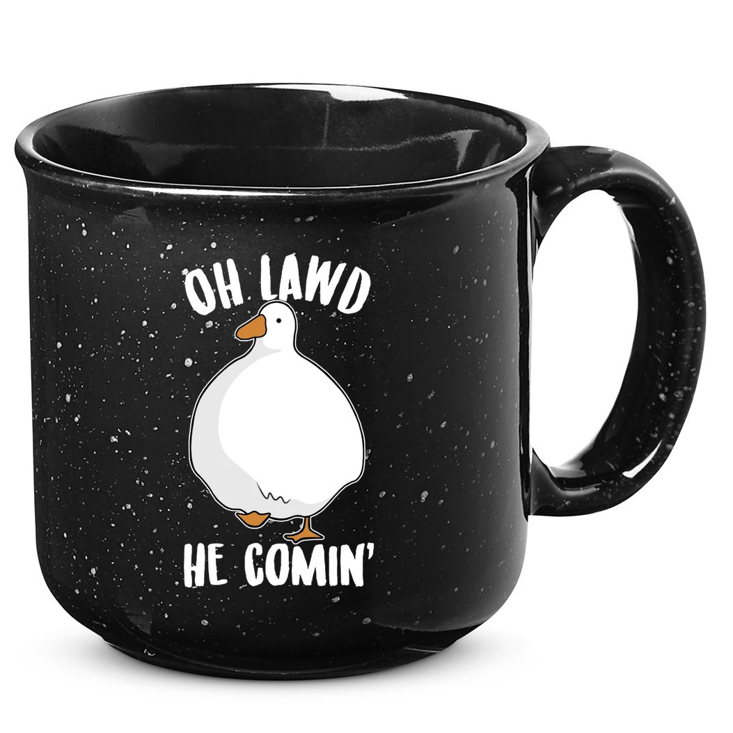 Oh Lawd He Comin Thicc Goose Meme 15oz Campfire Ceramic Mug
