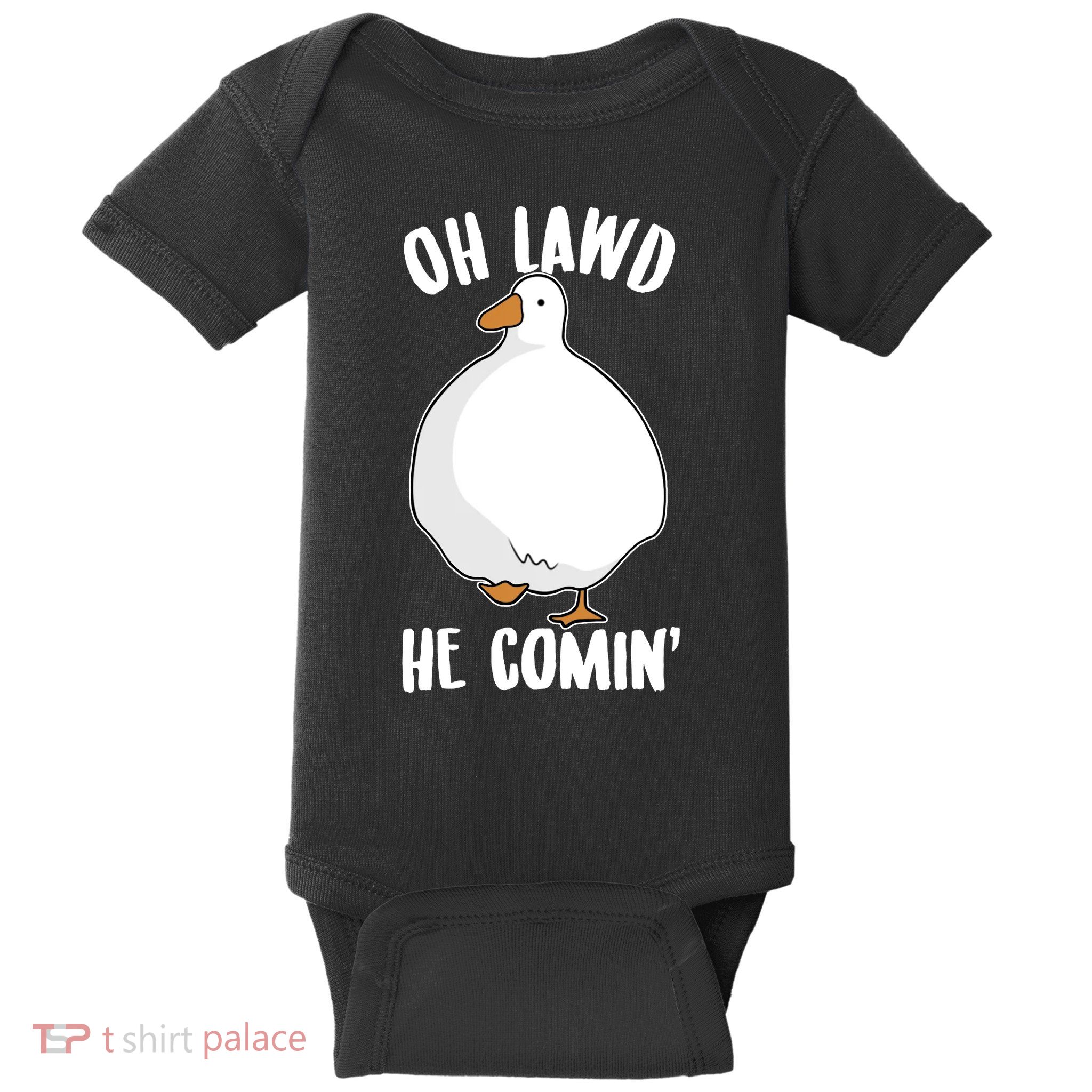 Oh Lawd He Comin Thicc Goose Meme Baby Bodysuit
