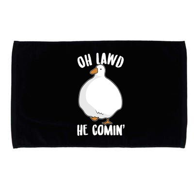 Oh Lawd He Comin Thicc Goose Meme Microfiber Hand Towel