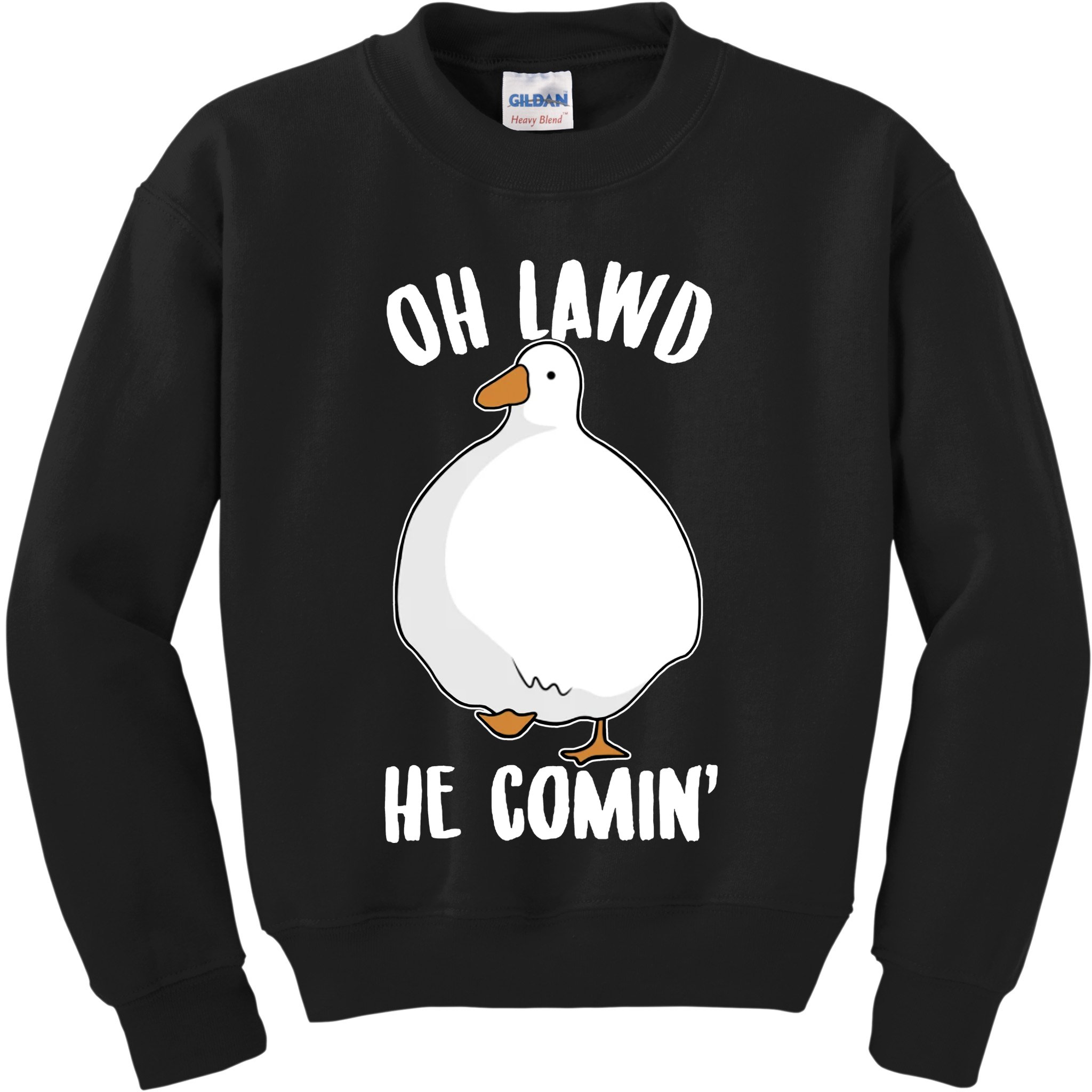 Oh Lawd He Comin Thicc Goose Meme Kids Sweatshirt