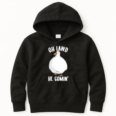 Oh Lawd He Comin Thicc Goose Meme Kids Hoodie