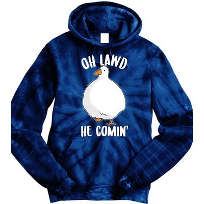 Oh Lawd He Comin Thicc Goose Meme Tie Dye Hoodie