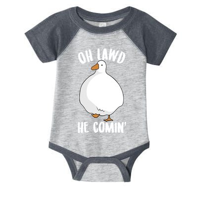 Oh Lawd He Comin Thicc Goose Meme Infant Baby Jersey Bodysuit