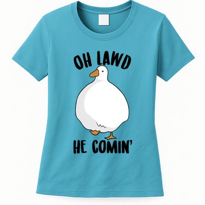 Oh Lawd He Comin Thicc Goose Meme Womens T-Shirt