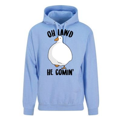 Oh Lawd He Comin Thicc Goose Meme Unisex Surf Hoodie