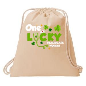 One Lucky Healthcare Worker Funny St Patricks Day Nurse Cute Gift Drawstring Bag