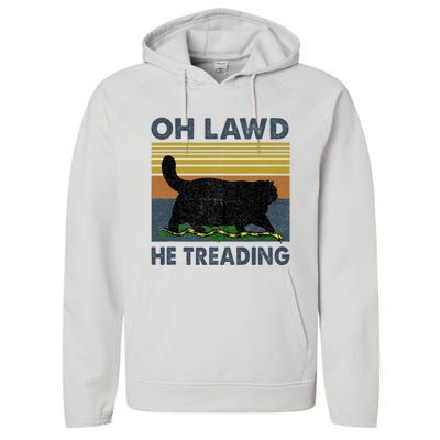 Oh Lawd He Treading Performance Fleece Hoodie