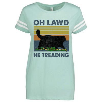 Oh Lawd He Treading Enza Ladies Jersey Football T-Shirt