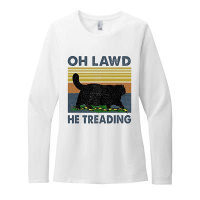 Oh Lawd He Treading Womens CVC Long Sleeve Shirt