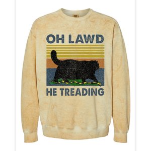 Oh Lawd He Treading Colorblast Crewneck Sweatshirt