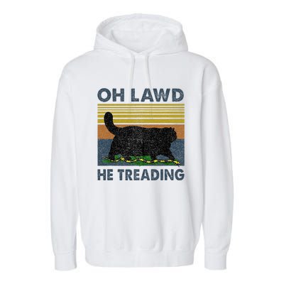 Oh Lawd He Treading Garment-Dyed Fleece Hoodie