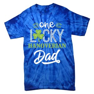 One Lucky Hanoverian Horse Dad Irish Horseback Riding Gift Tie-Dye T-Shirt