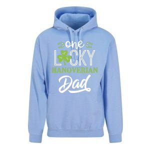 One Lucky Hanoverian Horse Dad Irish Horseback Riding Gift Unisex Surf Hoodie