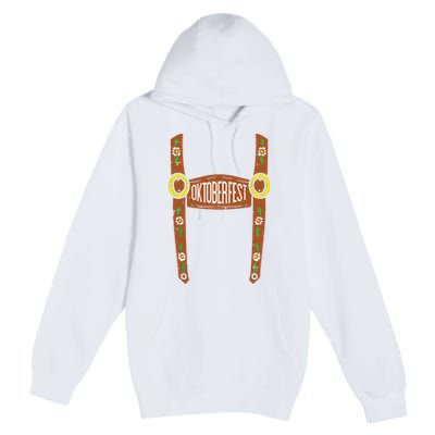 Oktoberfest Lederhosen Halloween Costume German Premium Pullover Hoodie