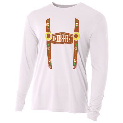 Oktoberfest Lederhosen Halloween Costume German Cooling Performance Long Sleeve Crew