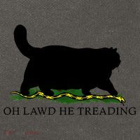 Oh Lawd He Treading Black Cat Cotton Canvas Backpack
