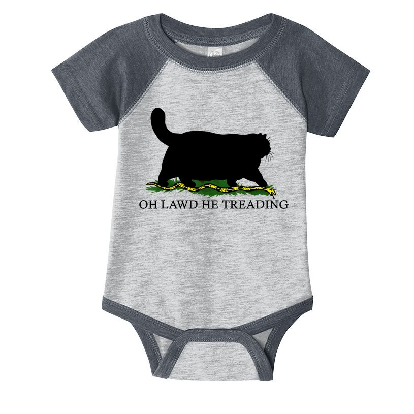 Oh Lawd He Treading Black Cat Infant Baby Jersey Bodysuit