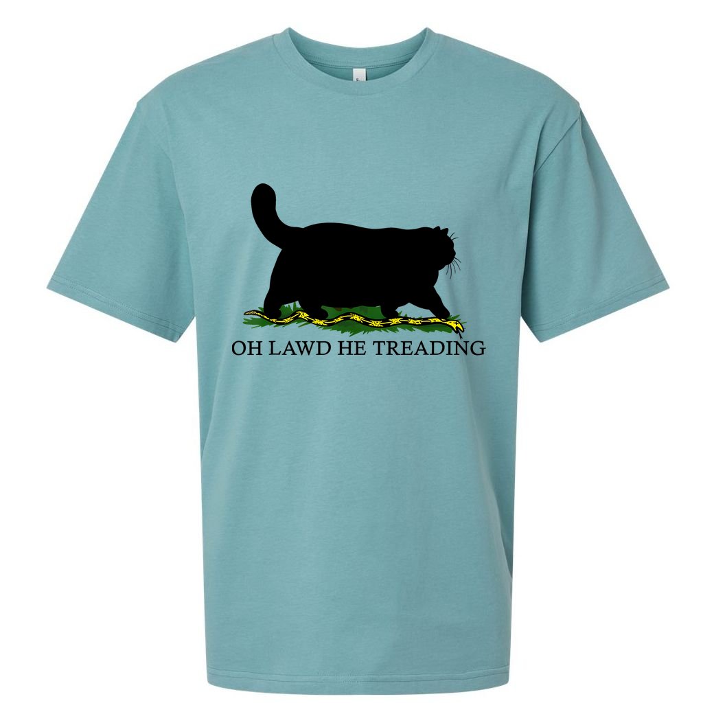 Oh Lawd He Treading Black Cat Sueded Cloud Jersey T-Shirt