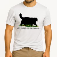 Oh Lawd He Treading Black Cat Cooling Performance Crew T-Shirt