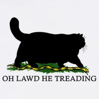 Oh Lawd He Treading Black Cat Cooling Performance Crew T-Shirt