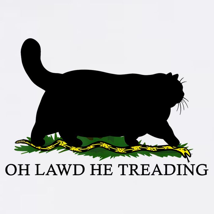 Oh Lawd He Treading Black Cat Cooling Performance Crew T-Shirt