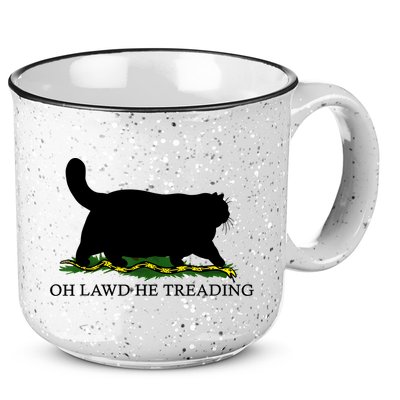 Oh Lawd He Treading Black Cat 15oz Campfire Ceramic Mug
