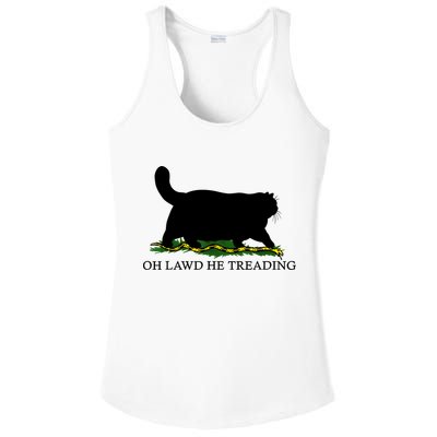 Oh Lawd He Treading Black Cat Ladies PosiCharge Competitor Racerback Tank