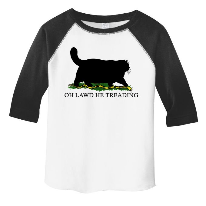 Oh Lawd He Treading Black Cat Toddler Fine Jersey T-Shirt