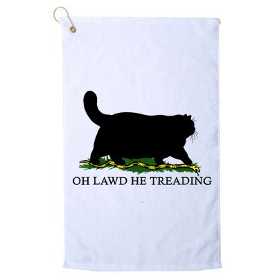 Oh Lawd He Treading Black Cat Golf Towel